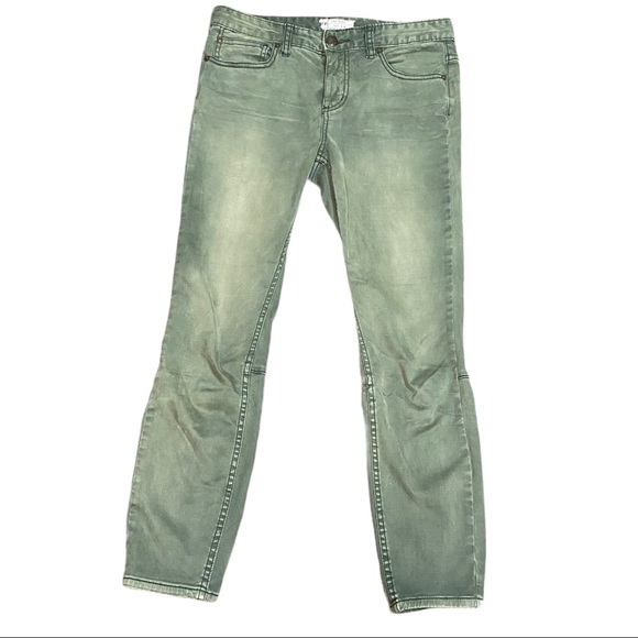 Free People Moto Suede Sateen Zipper Back Skinny - Picture 4 of 11